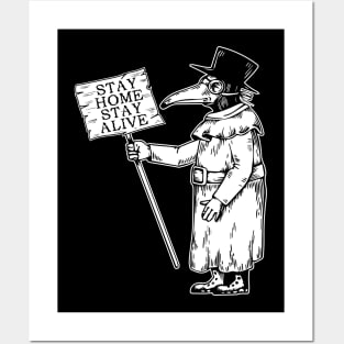 Stay Home Stay Safe Plague Doctor Posters and Art